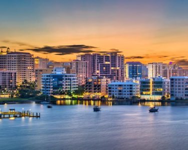 aerial of downtown sarasota