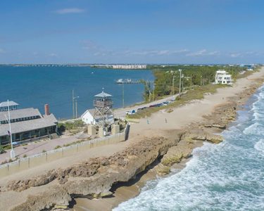 aerial of house of refuge in stuart florida