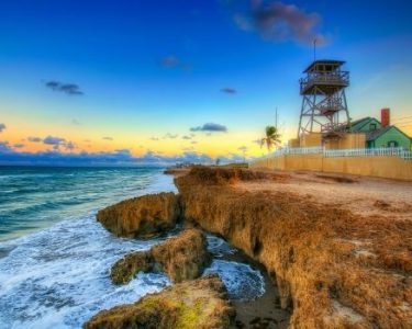 stuart's house of refuge at sunset