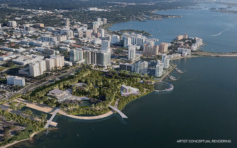 aerial of the bay park aerial