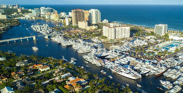 Aerial of Fort Lauderdale Boat Show