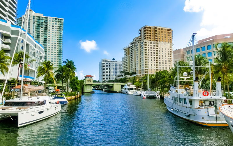 one of the waterways that runs through fort lauderdale