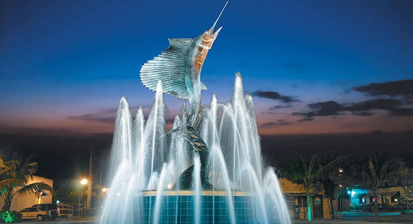 sailfish fountain in downtown stuart florida