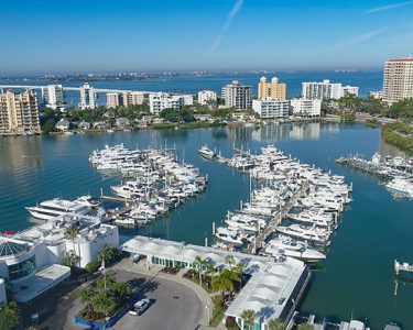 aerial of marina jack