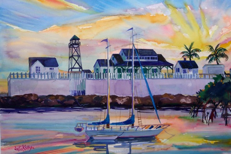 painting of waterfront property in martin county