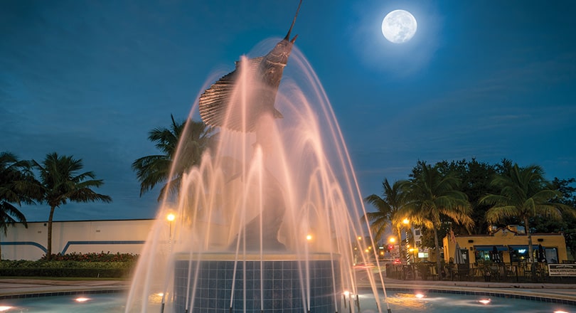 sailfish fountain in martin county