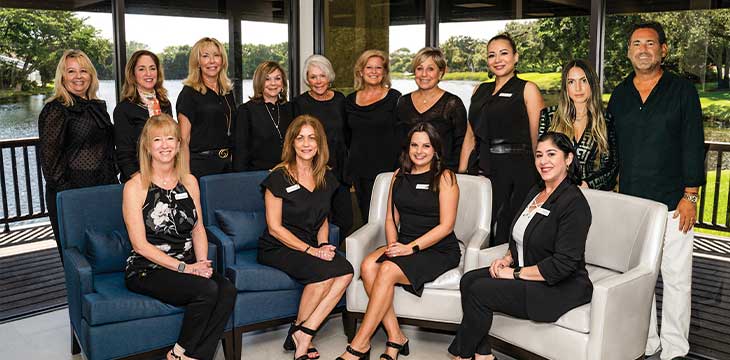 group picture of the boca west realty team