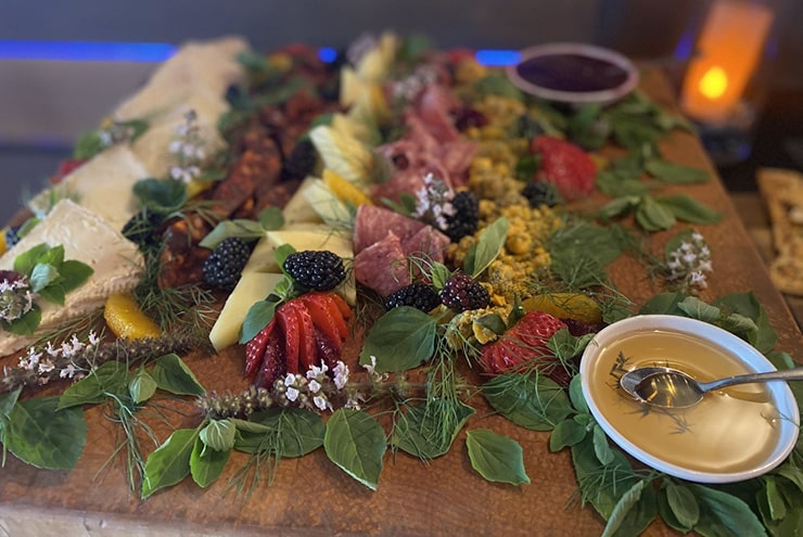 charcuterie board plating from kork restaurant