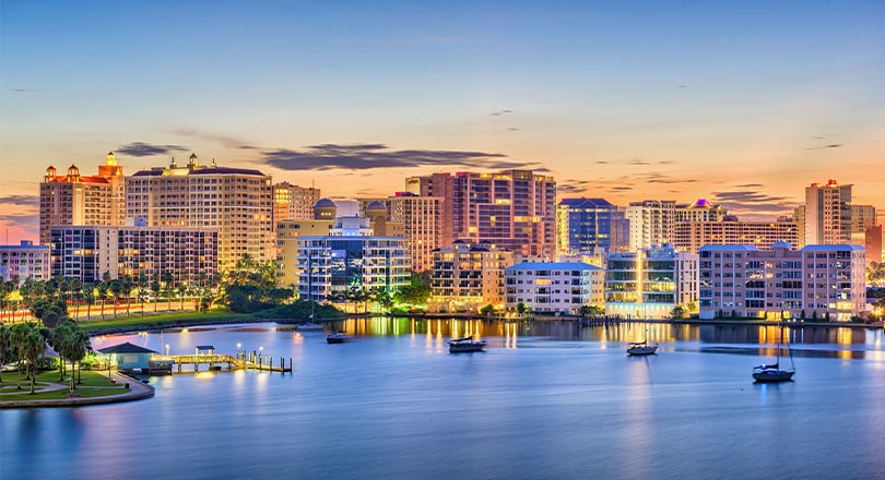 city skyline Downtown Sarasota