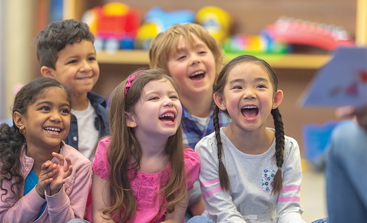 kids smiling at a Martin County School