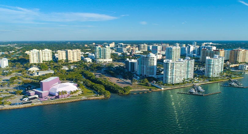 aerial of Sarasota Florida