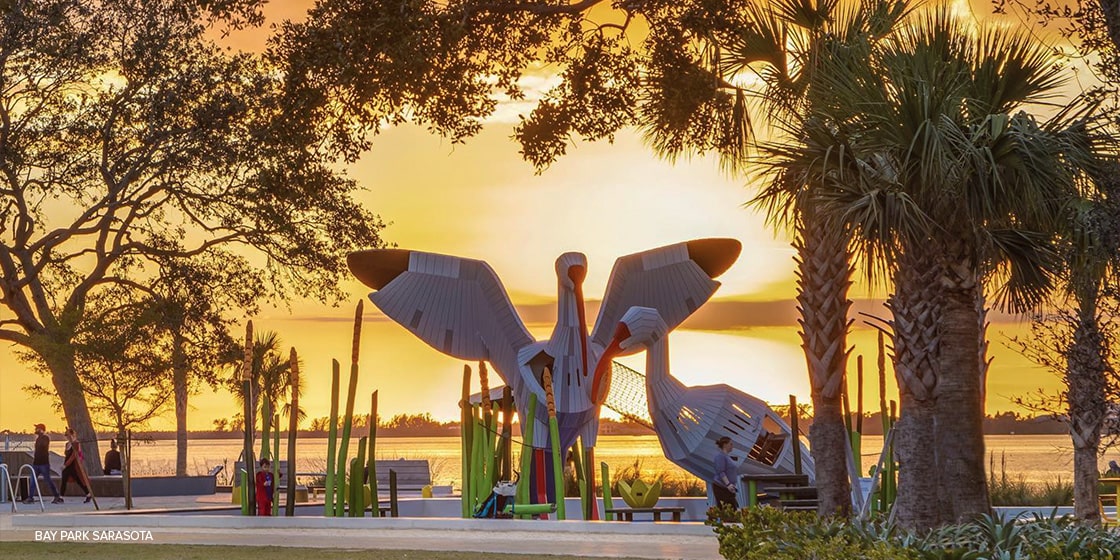 Sarasota Bay Park at Sunset