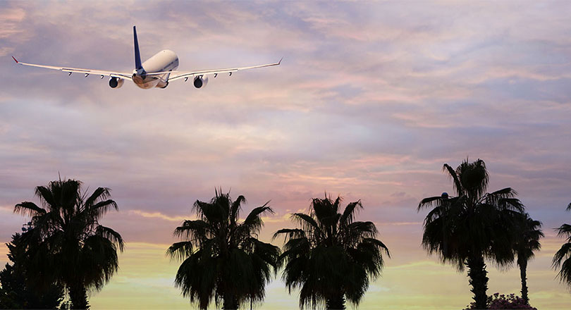 Taking Off On Plane From The Beach