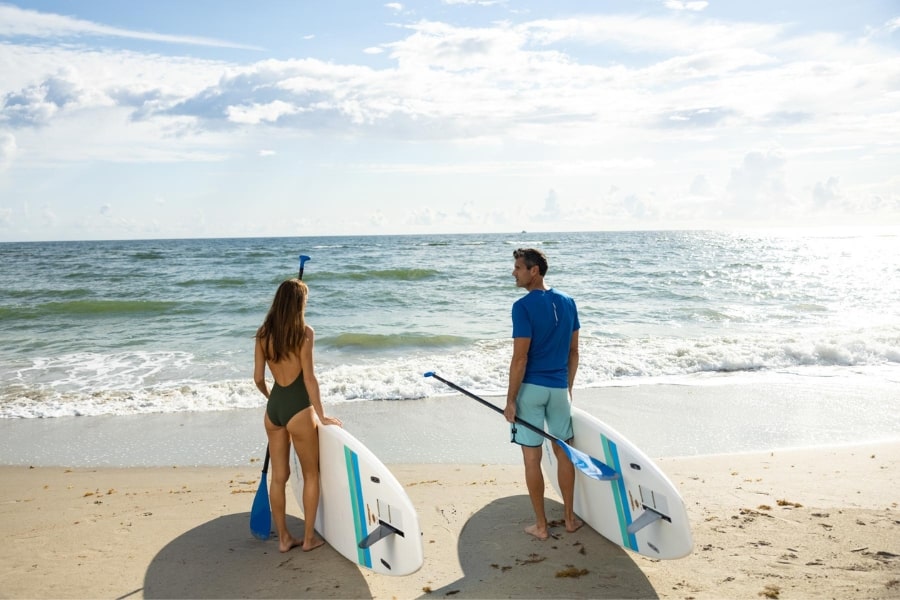 couple on shoreline