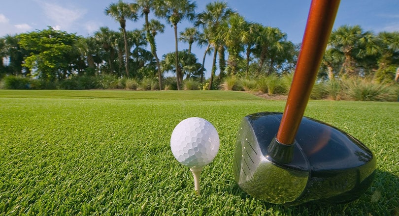 golf ball on golf course