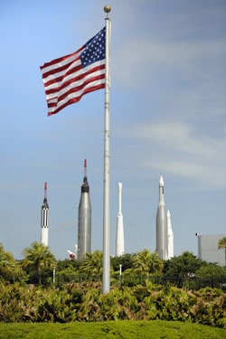 rockets at space center