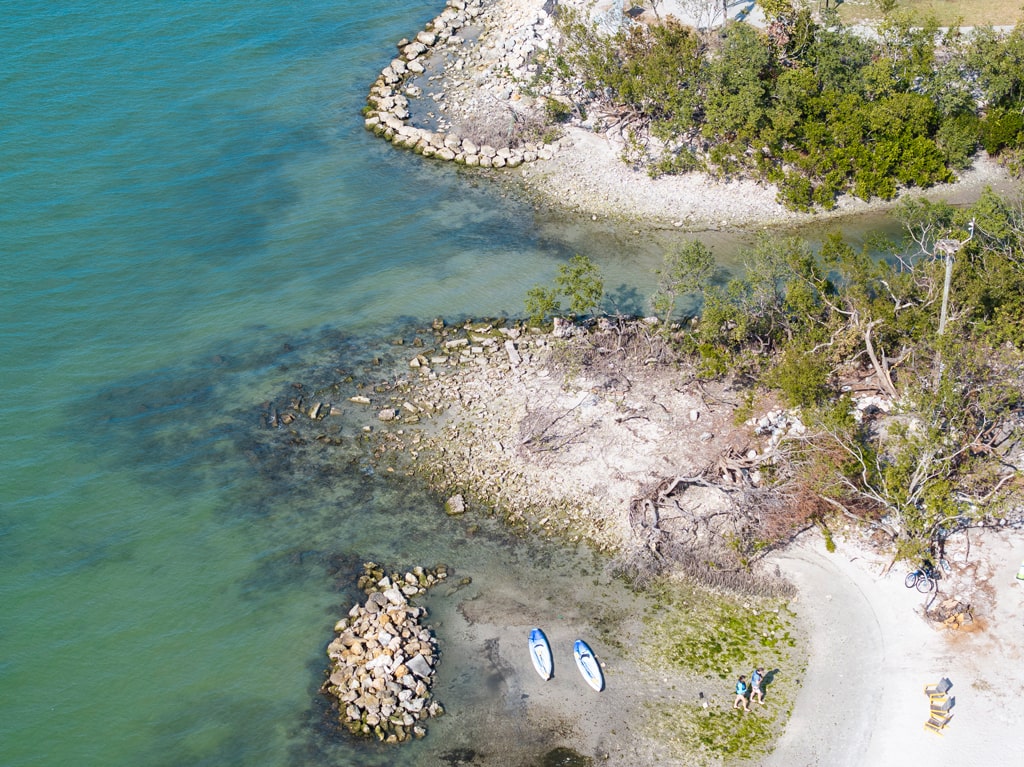 aerial of the waterfront