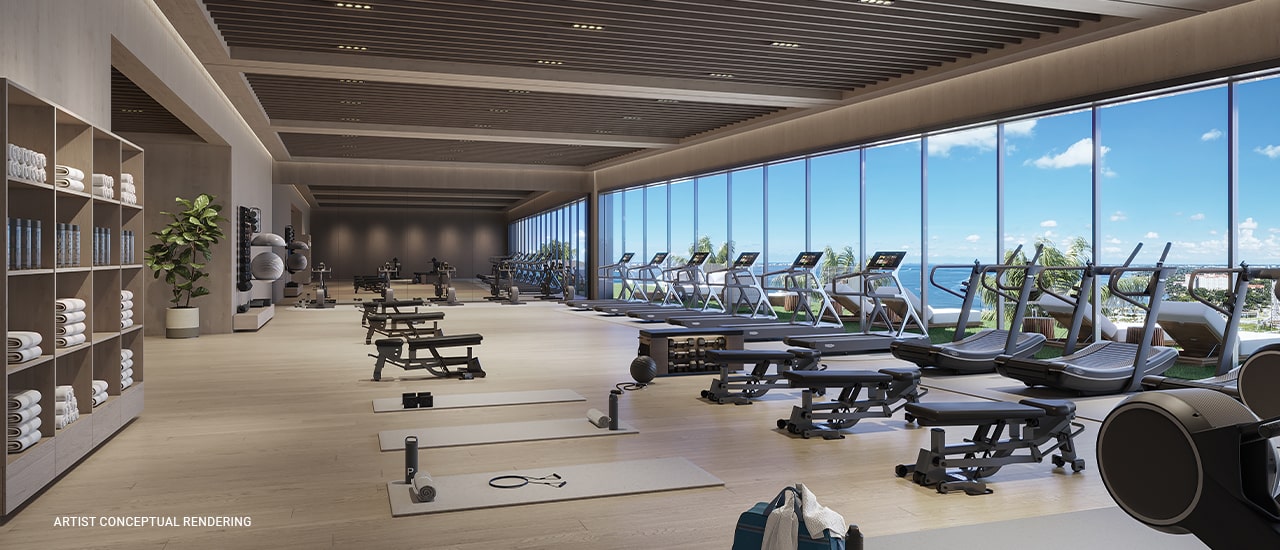 One Park Sarasota Gym Rendering