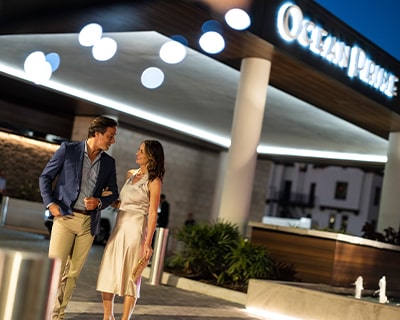 couple infront of Sarasota Ocean Prime
