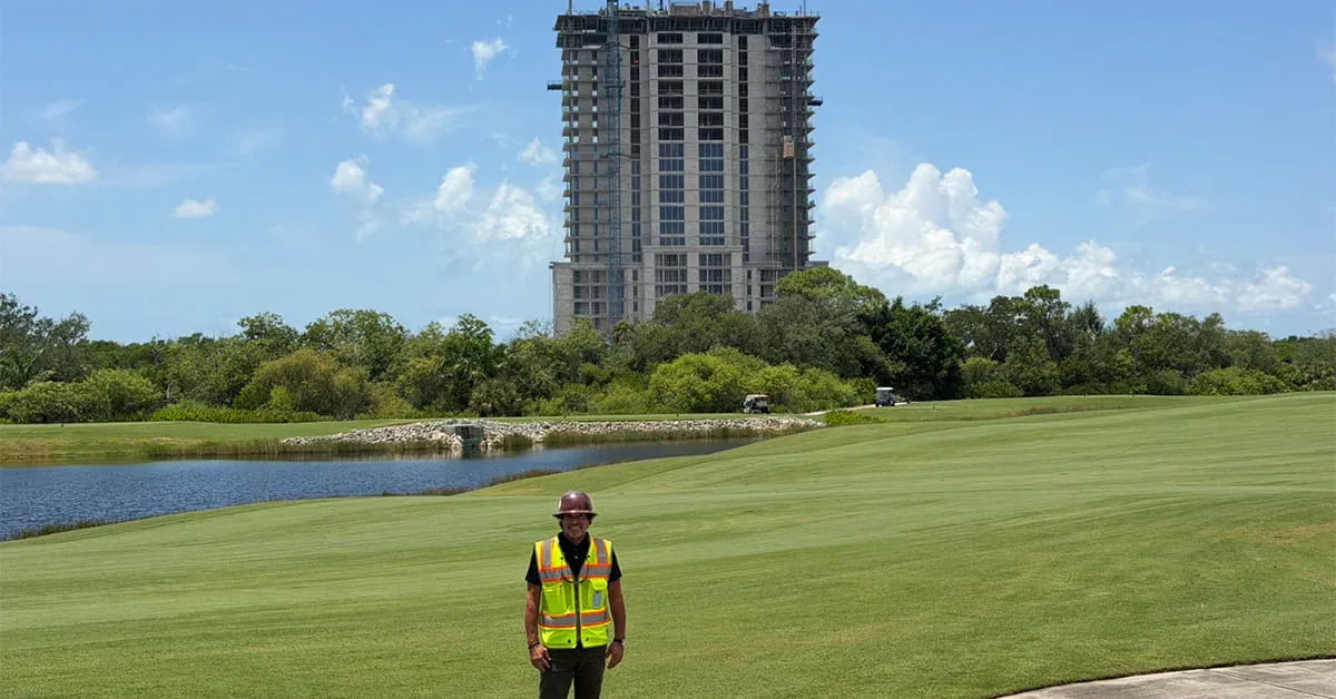 High Above Southwest Florida, The Island at West Bay Comes Into Focus
