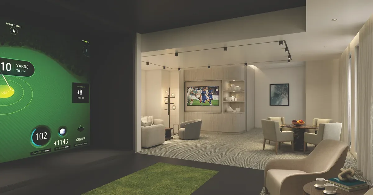 Ritz Carlton Sarasota Bay Harbor Club Sports Lounge Golf Simulator